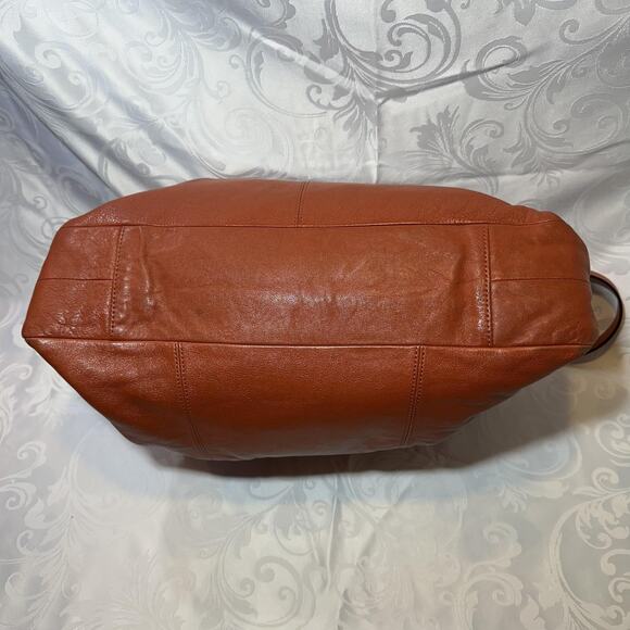 Coach Ashley Carryal Leather Satchel Bag Burnt Orange Shoulder Tote Purse - Picture 7 of 11